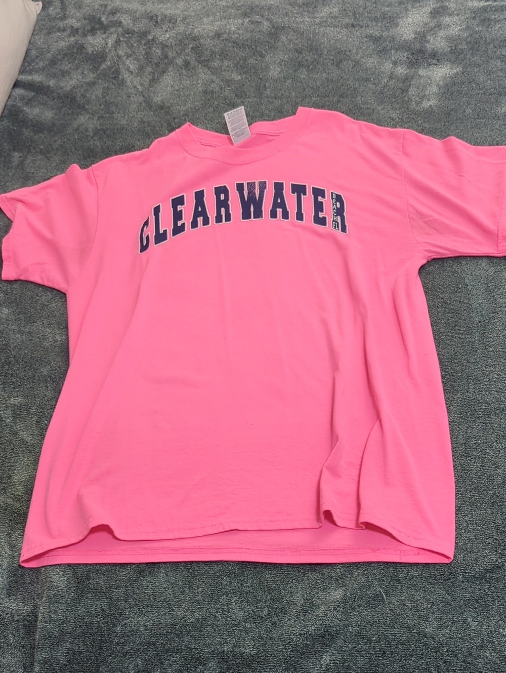 Jerzees Hot Pink Logo Tee